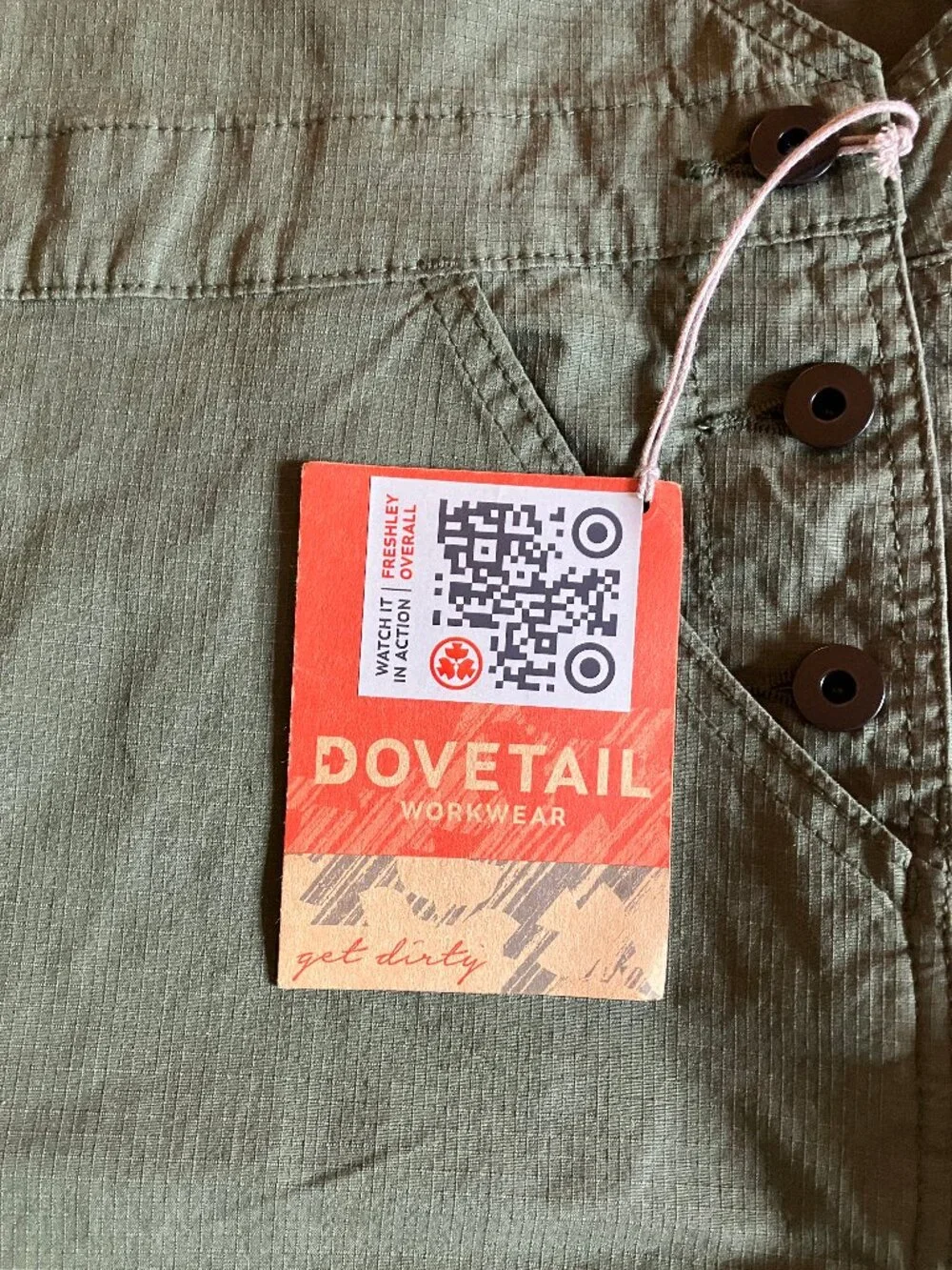 Dovetail Freshely Overalls Ultralight Ripstop, size 12, 30